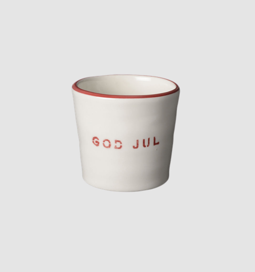 Bruka Design - Kopp uten håndtak - God Jul