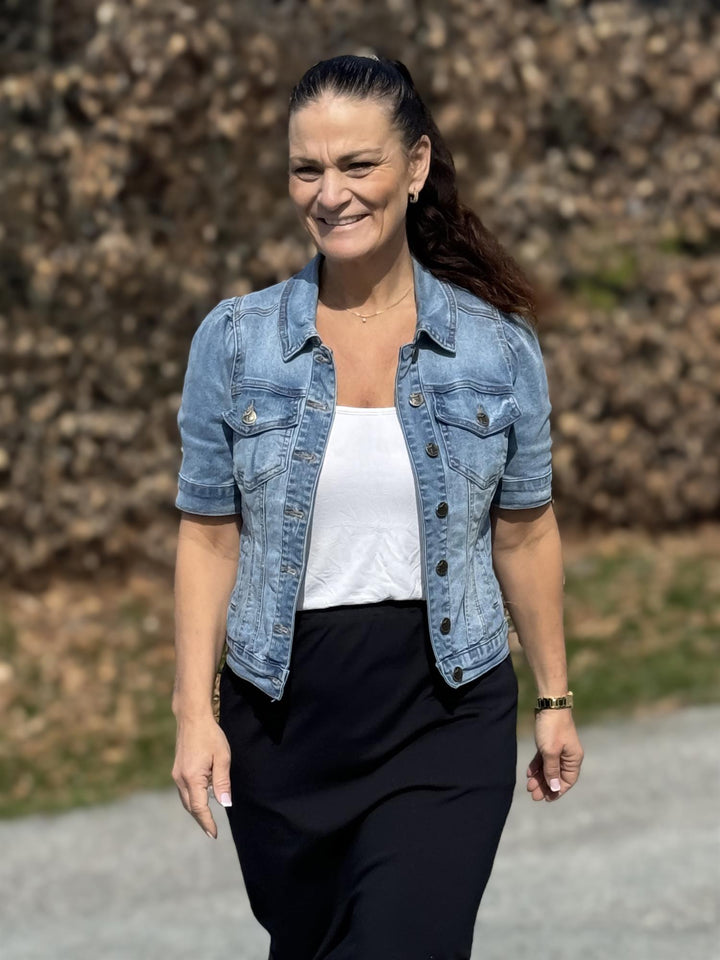 Culture - CUBriana SS - Dongerijakke med kort erm