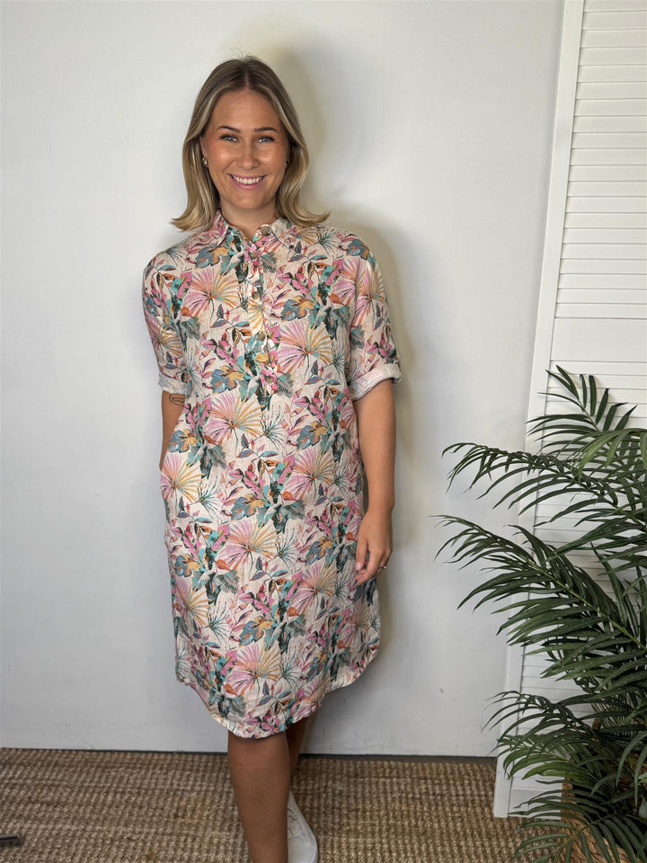 Jeans By Bessie - Linkjole med blomster