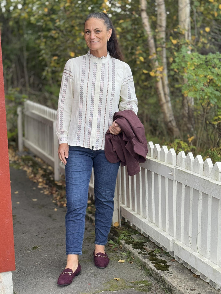 Le Coco - Silje bluse med broderier
