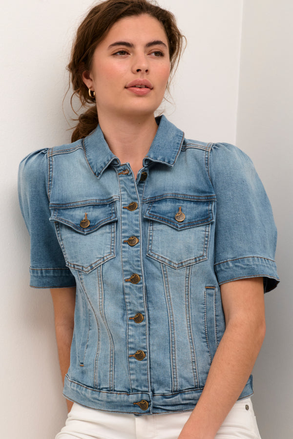 Culture - CUBriana SS - Dongerijakke med kort erm