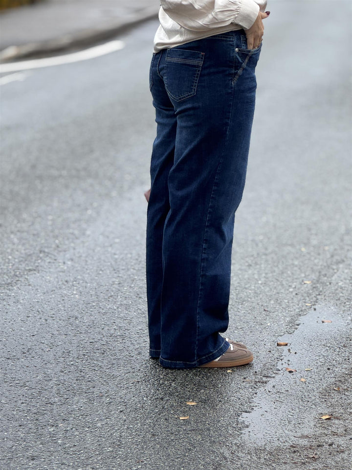 Cecil - Style Neele mid blue bukser