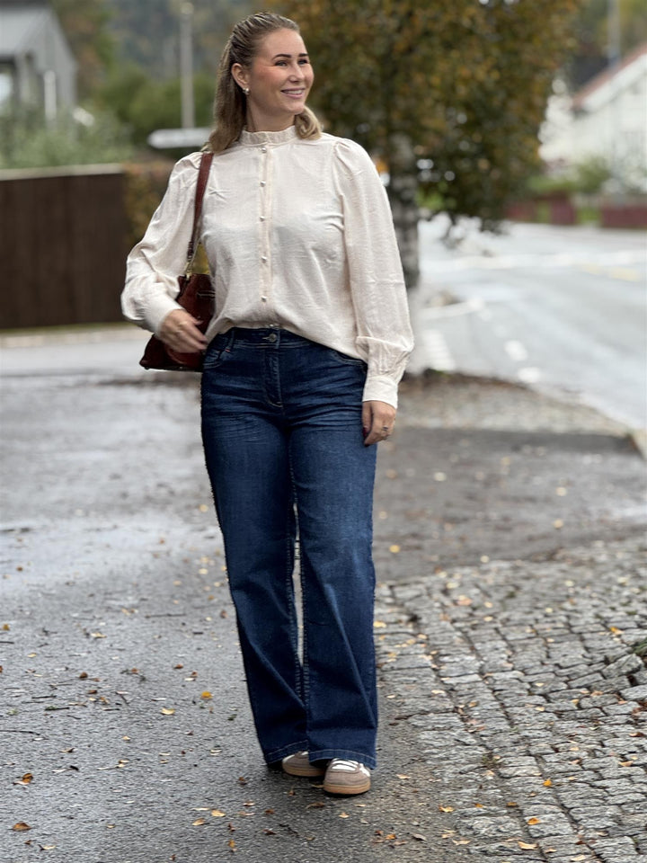 Cecil - Style Neele mid blue bukser