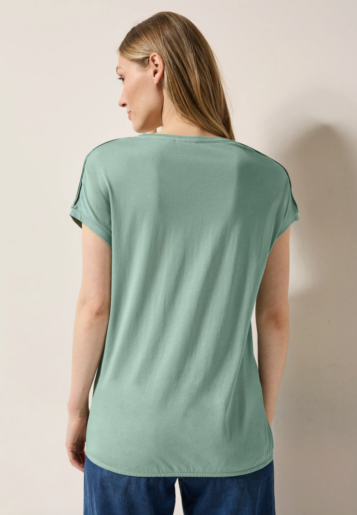 Cecil - Solid deco shoulder t-skjorte