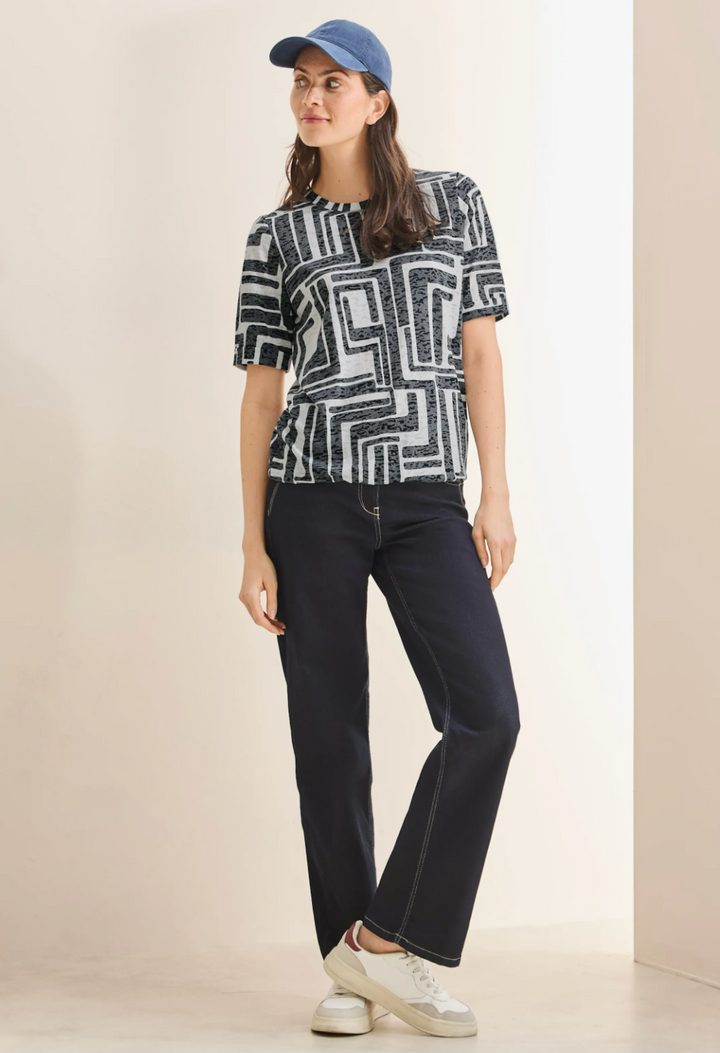 Cecil - Two tone printed burnout - T-Skjorte