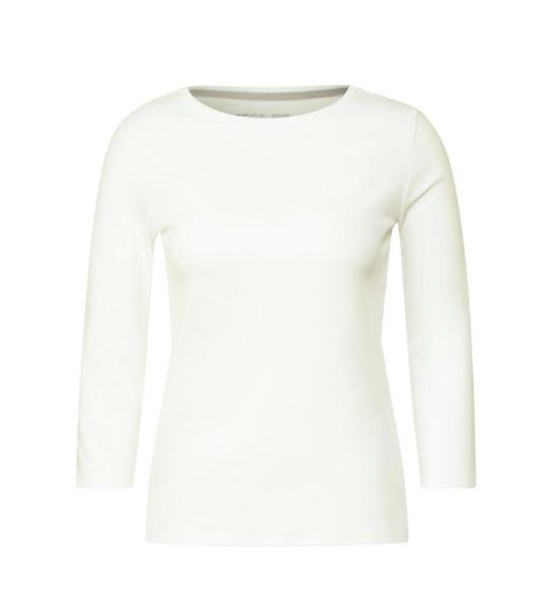 Cecil - Basic båthals genser - Offwhite
