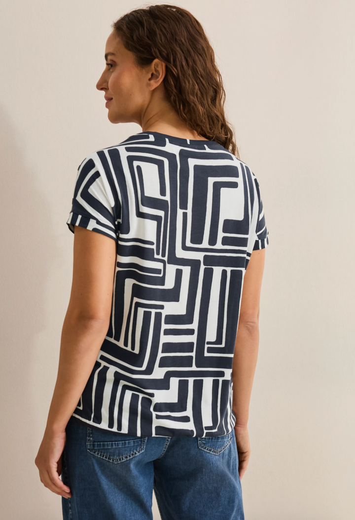 Cecil - Big printed button T-Skjorte