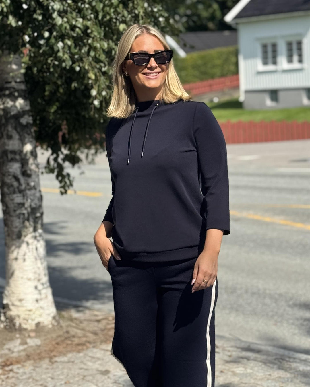 Cecil - Funnel Neck Med Striper
