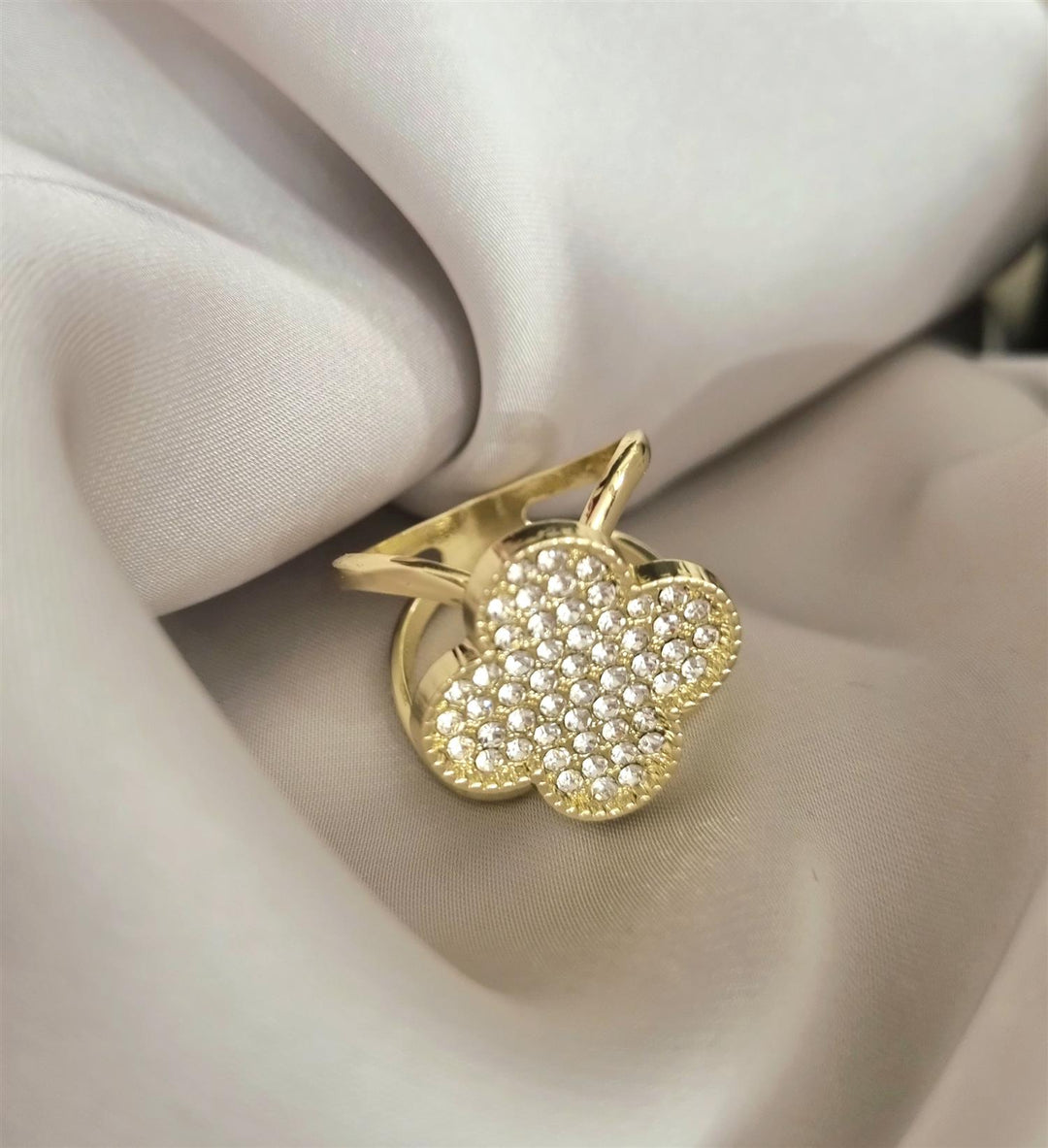 Endless - Bandana Ring - Gull med blomst