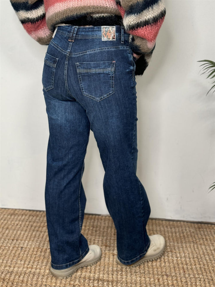 Cecil - Style Neele mid blue bukser