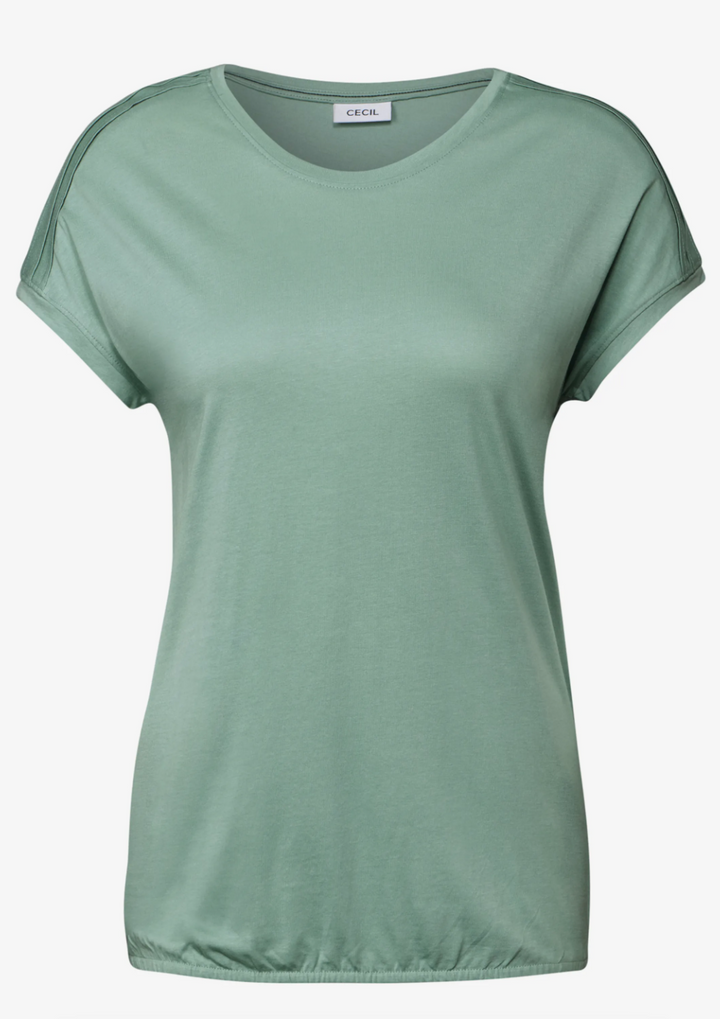 Cecil - Solid deco shoulder t-skjorte