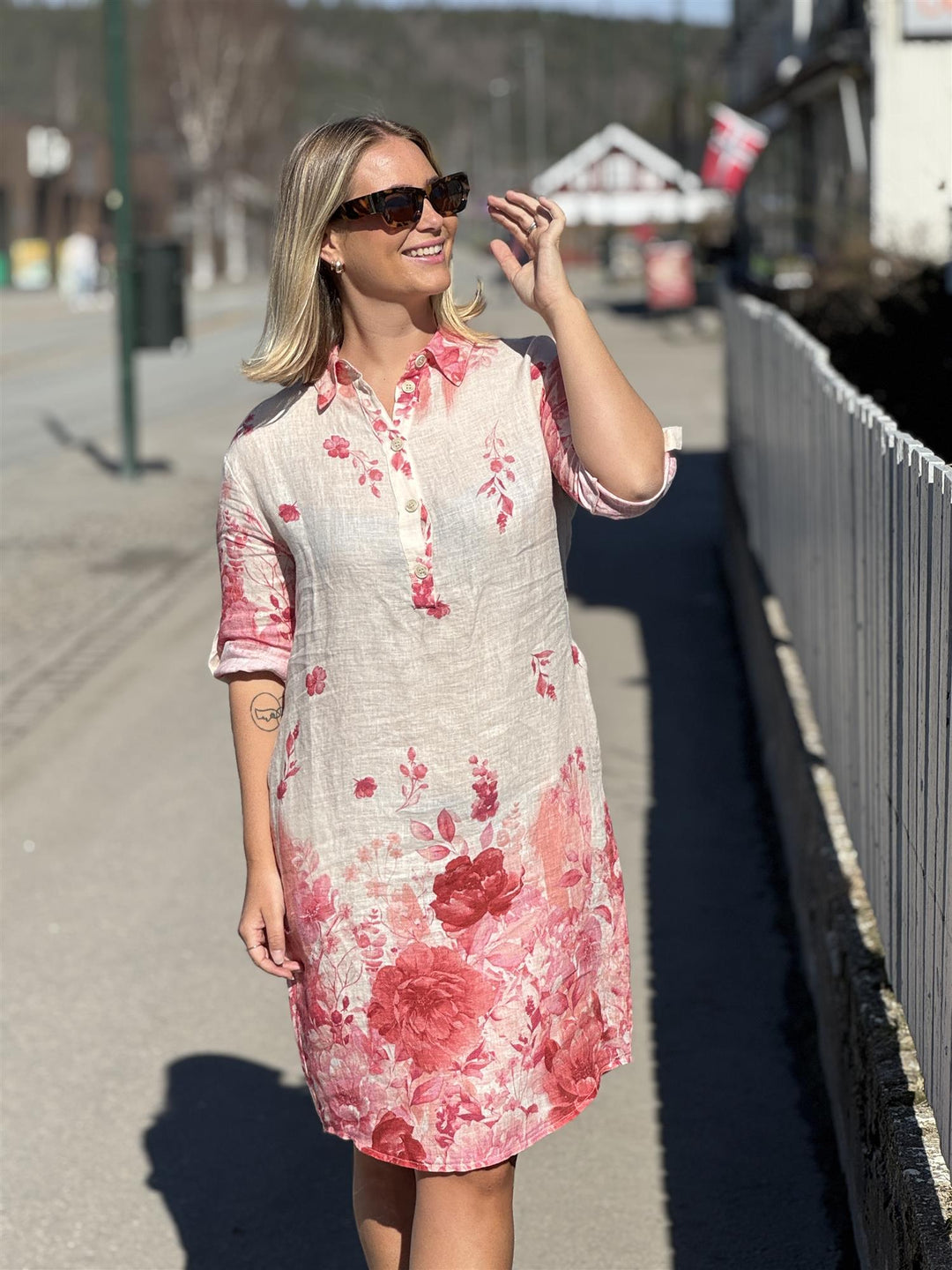 Jeans By Bessie - Linkjole FLOWER - Rosa