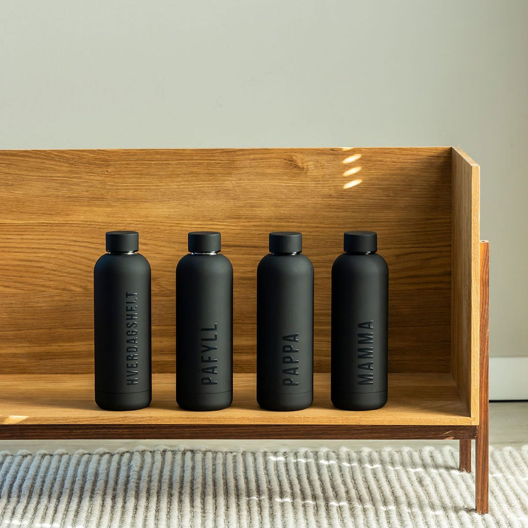 Pictureit - Termoflaske hverdagshelt – matt sort