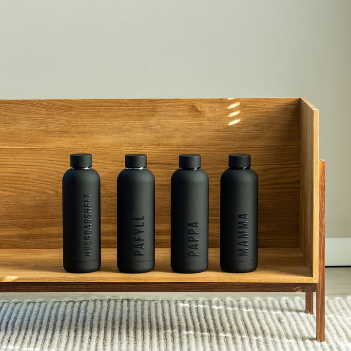 Pictureit - Termoflaske hverdagshelt – matt sort