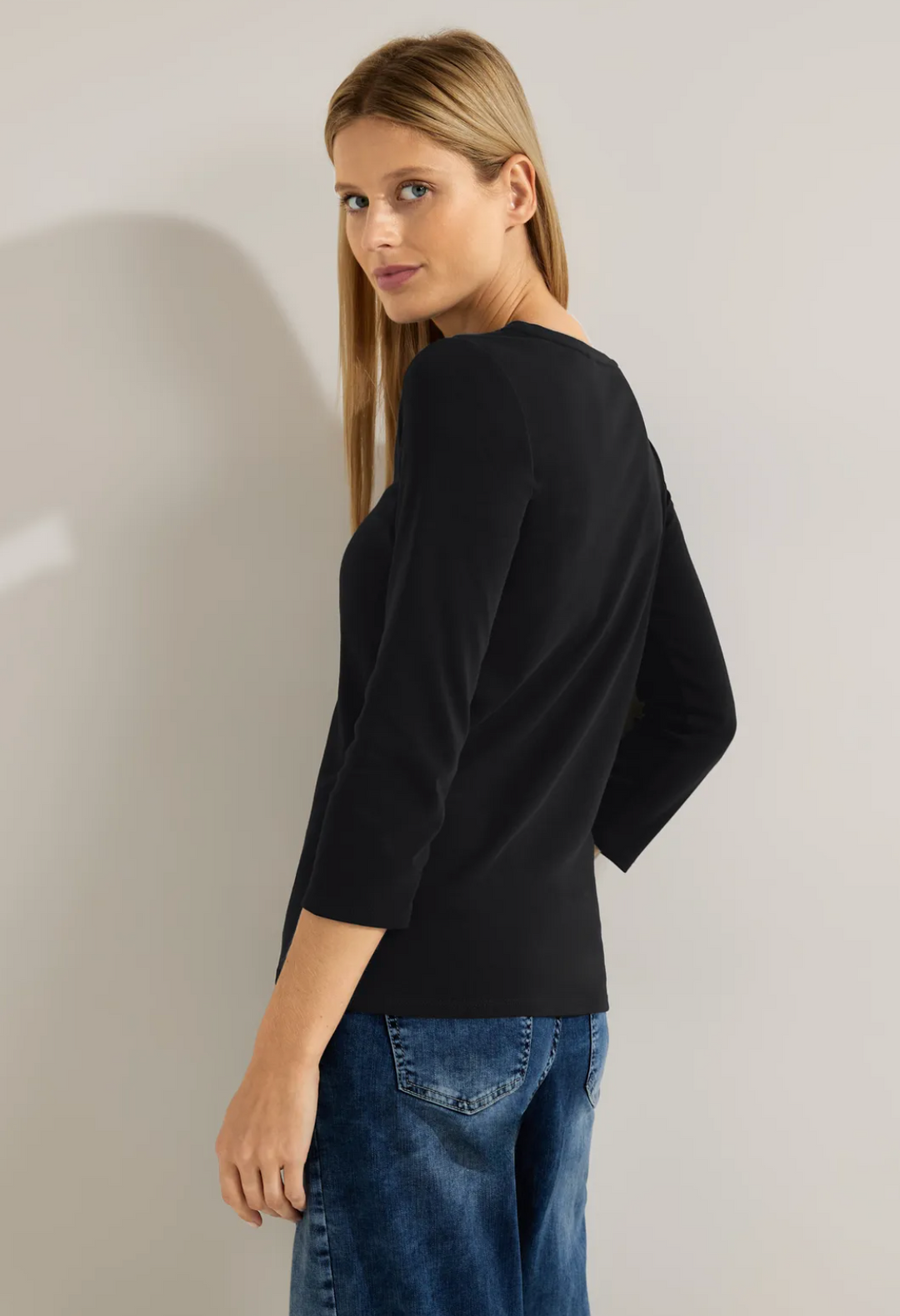 Cecil - Basic båthals genser - svart