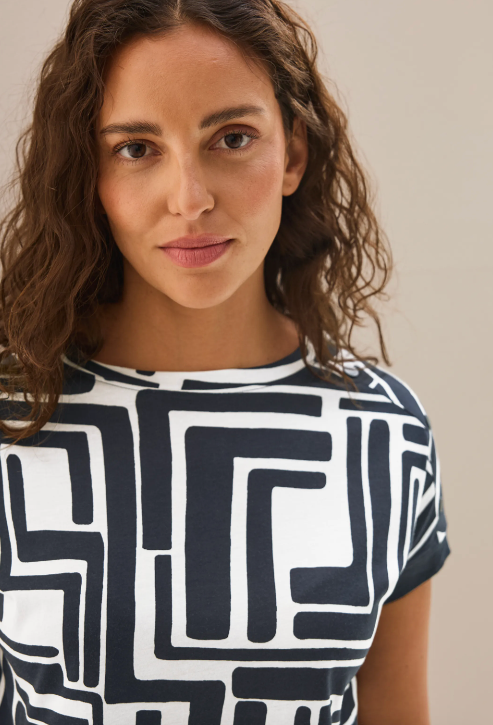 Cecil - Big printed button T-Skjorte