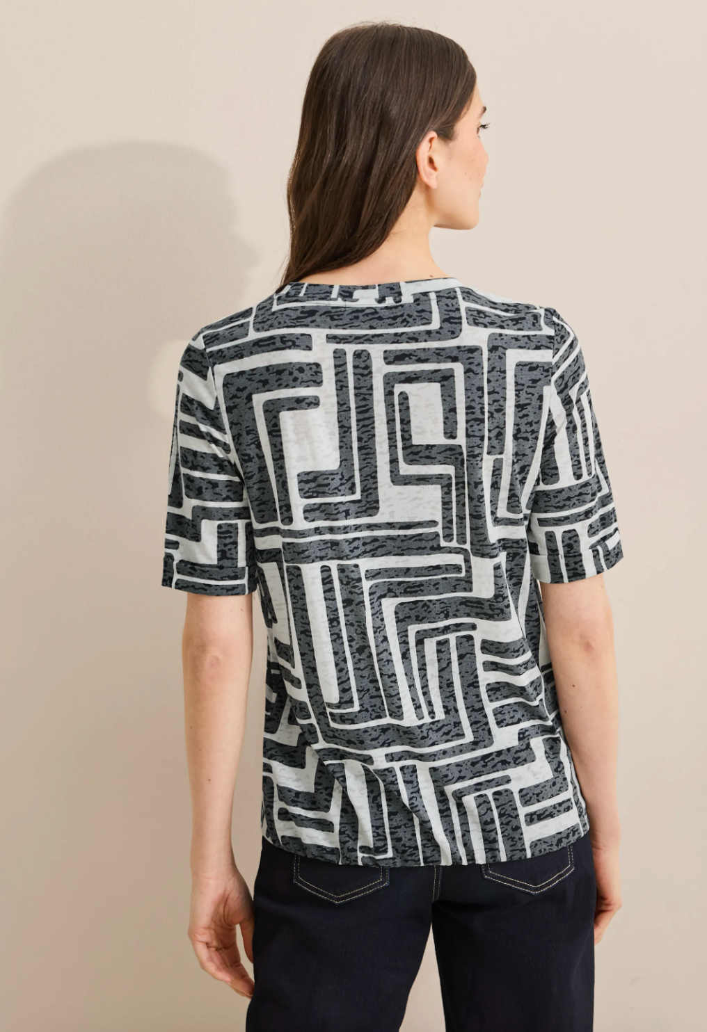 Cecil - Two tone printed burnout - T-Skjorte
