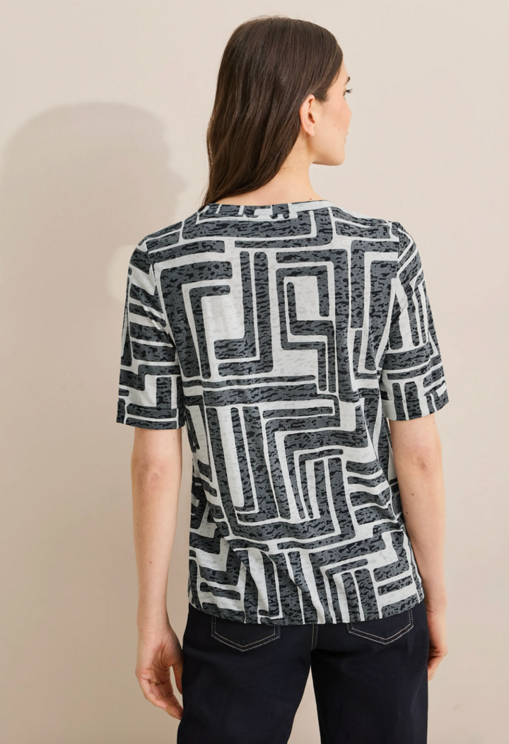 Cecil - Two tone printed burnout - T-Skjorte