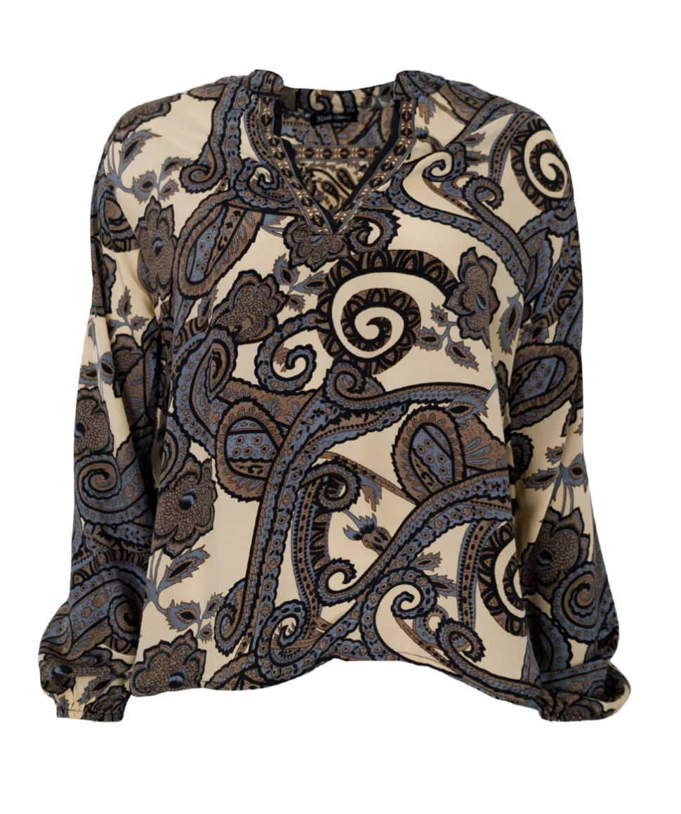 Black color - BCLUNA Bluse - Grey Paisley