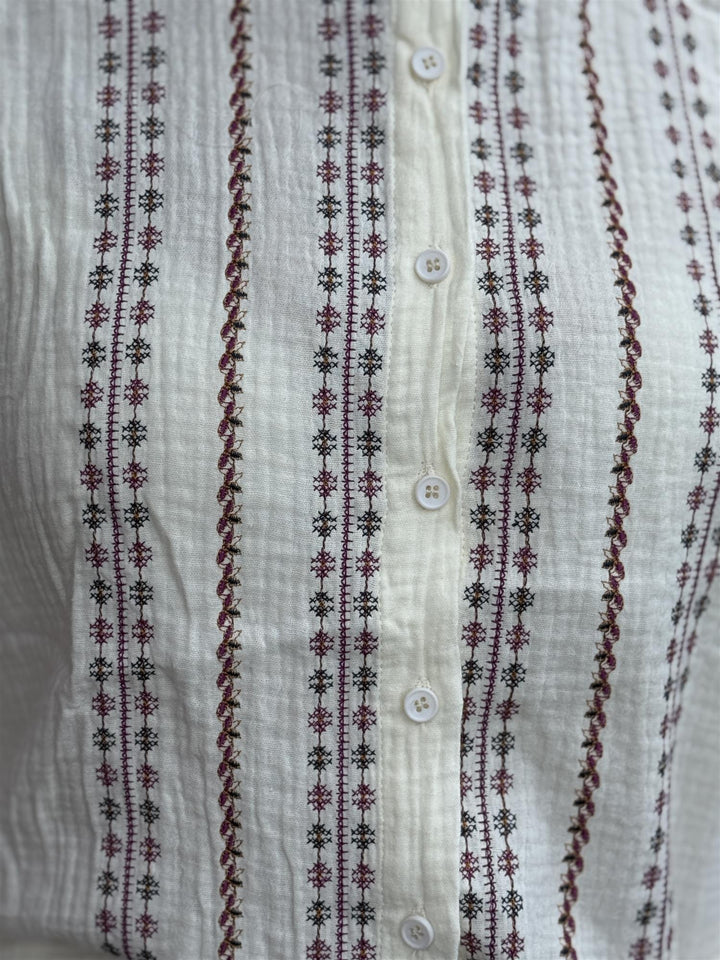 Le Coco - Silje bluse med broderier