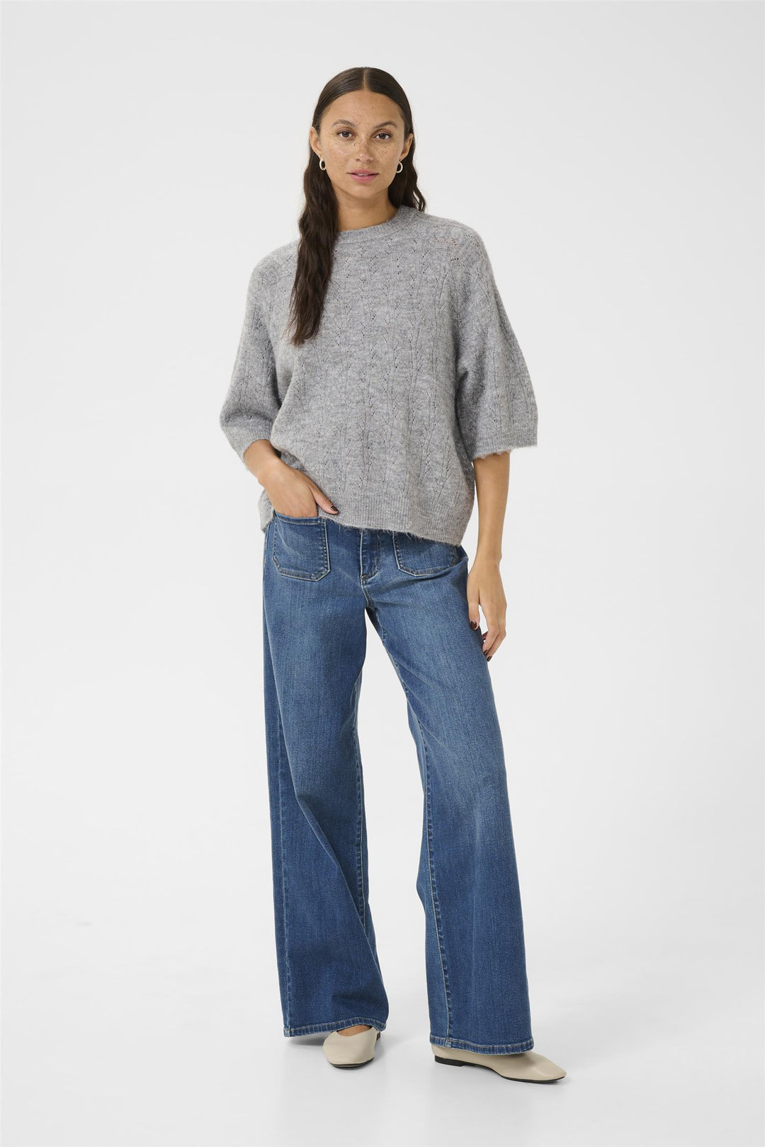 Kaffe Clothing - KAtella Genser med 3/4 Armlengde