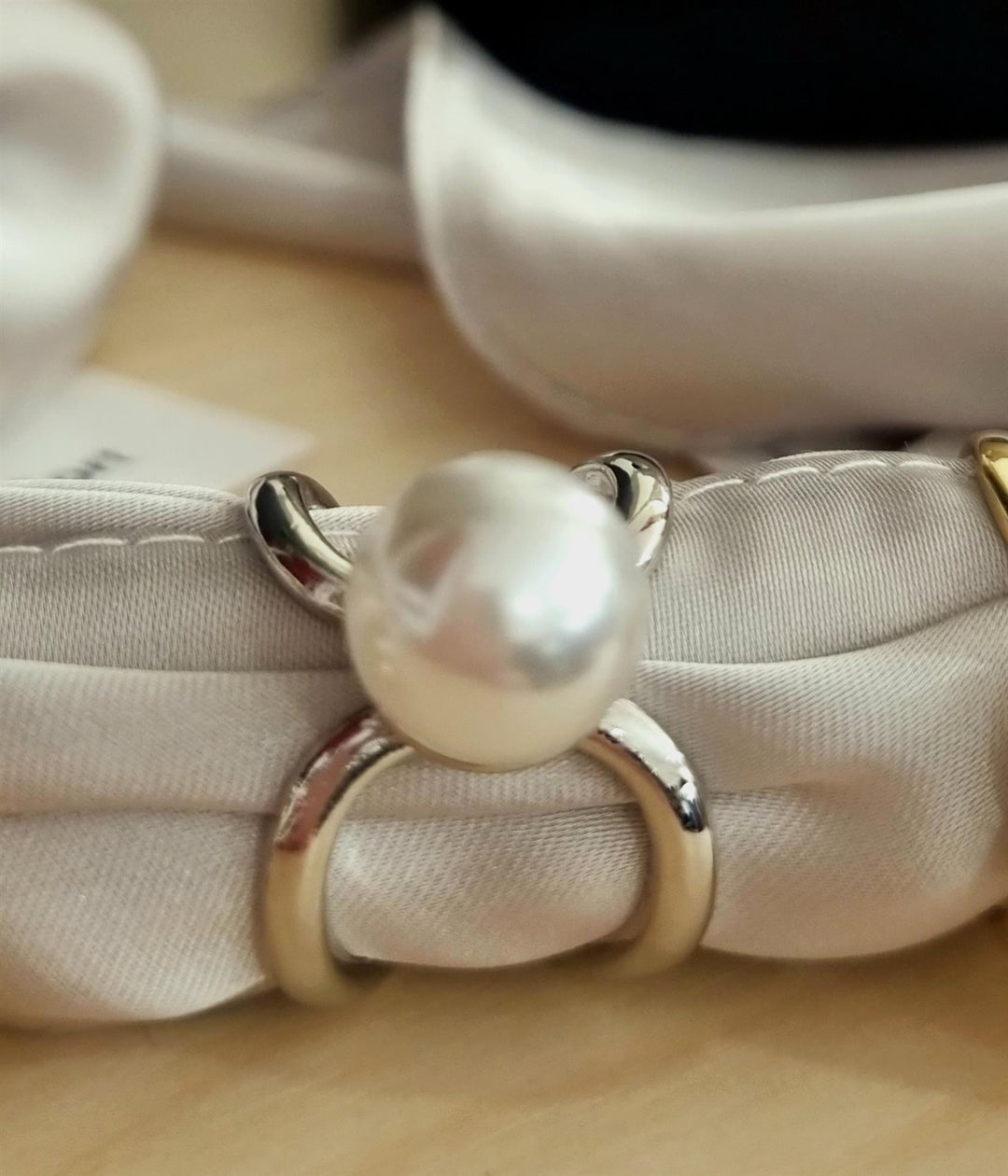 Endless - Bandana Ring - Sølv med perle