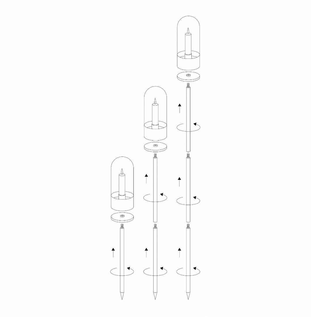 Uyuni Lighting - Spyd til Utendørs Lanterne  H:94 cm