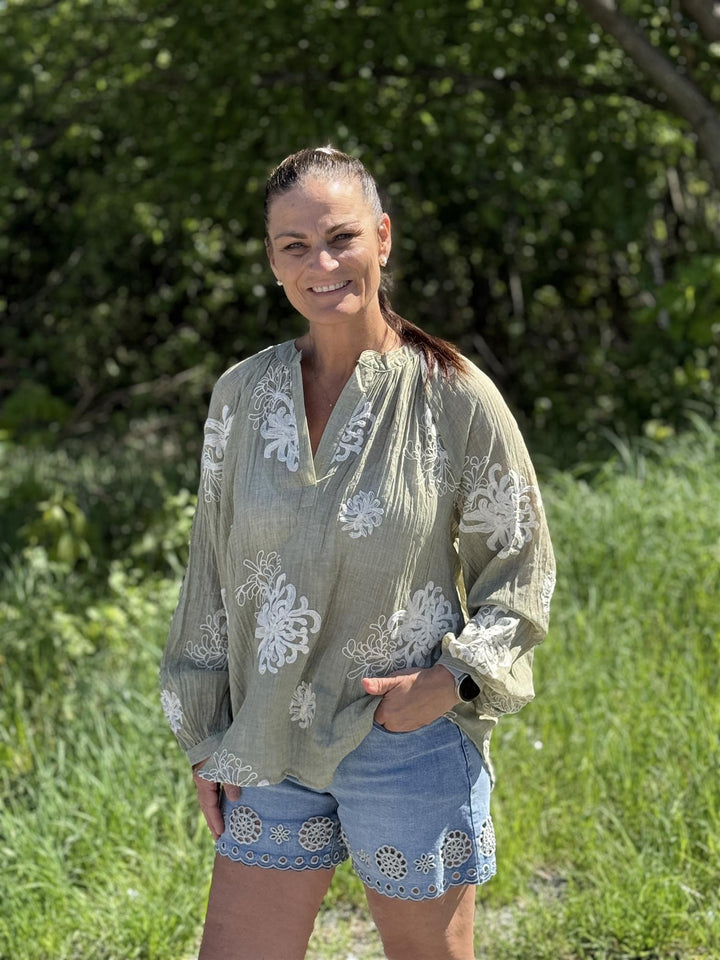 Le Coco - Susse Bluse - Grønn