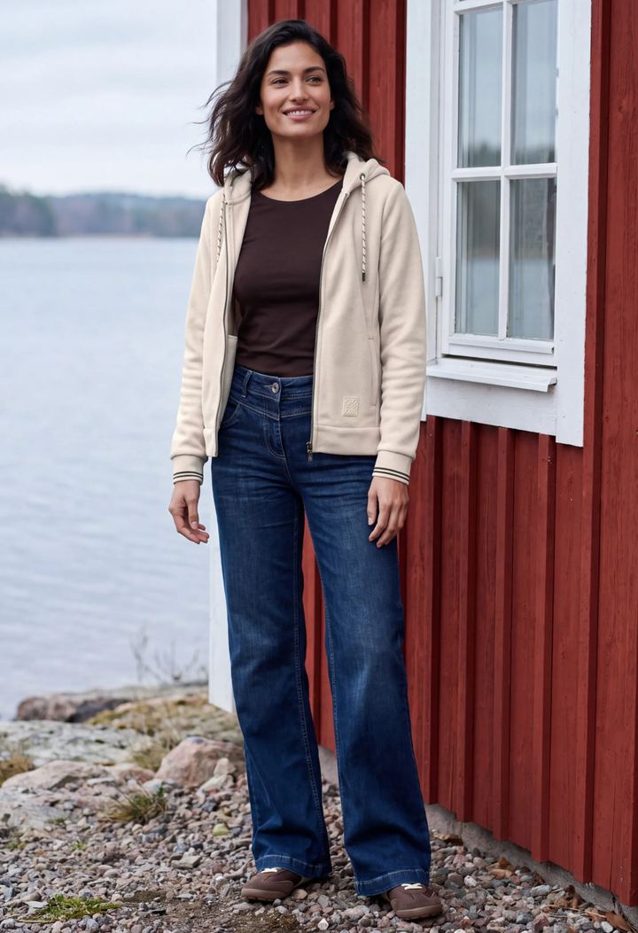 Cecil - Fleece Jakke med Hette