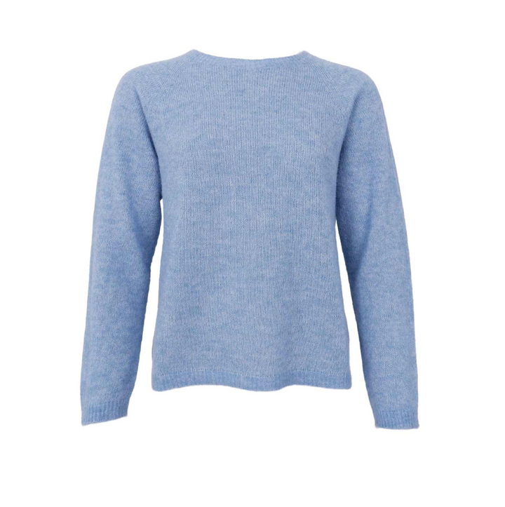 Black Colour - BCDELL Strikkegenser Alpakka/Ull - Blå