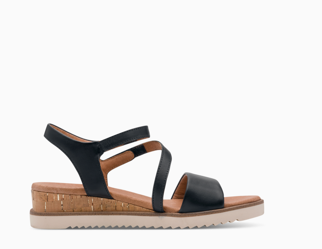 Marco Tozzi - Sandaler med kilehæl - Mørk Blå