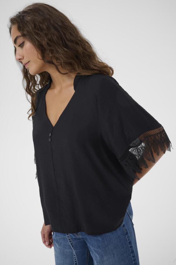 Culture - CUbrenna SS Bluse - Sort