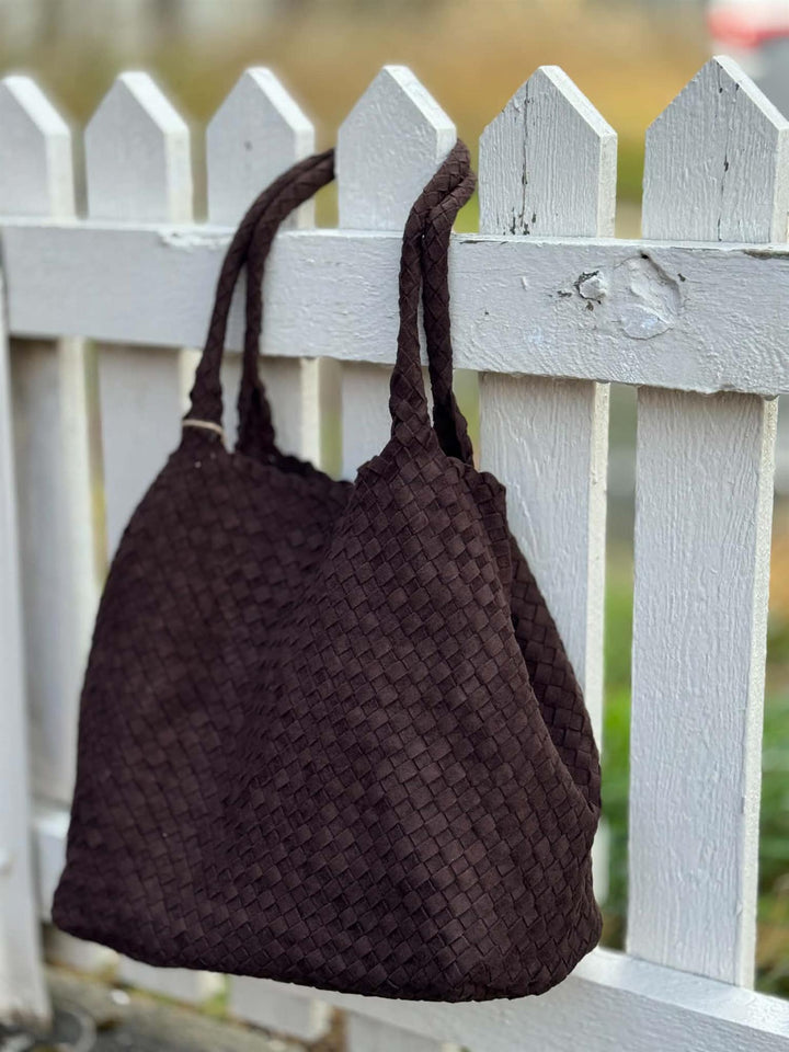 Eurasia - Myk Shopperveske i "Semsket look" – Brun