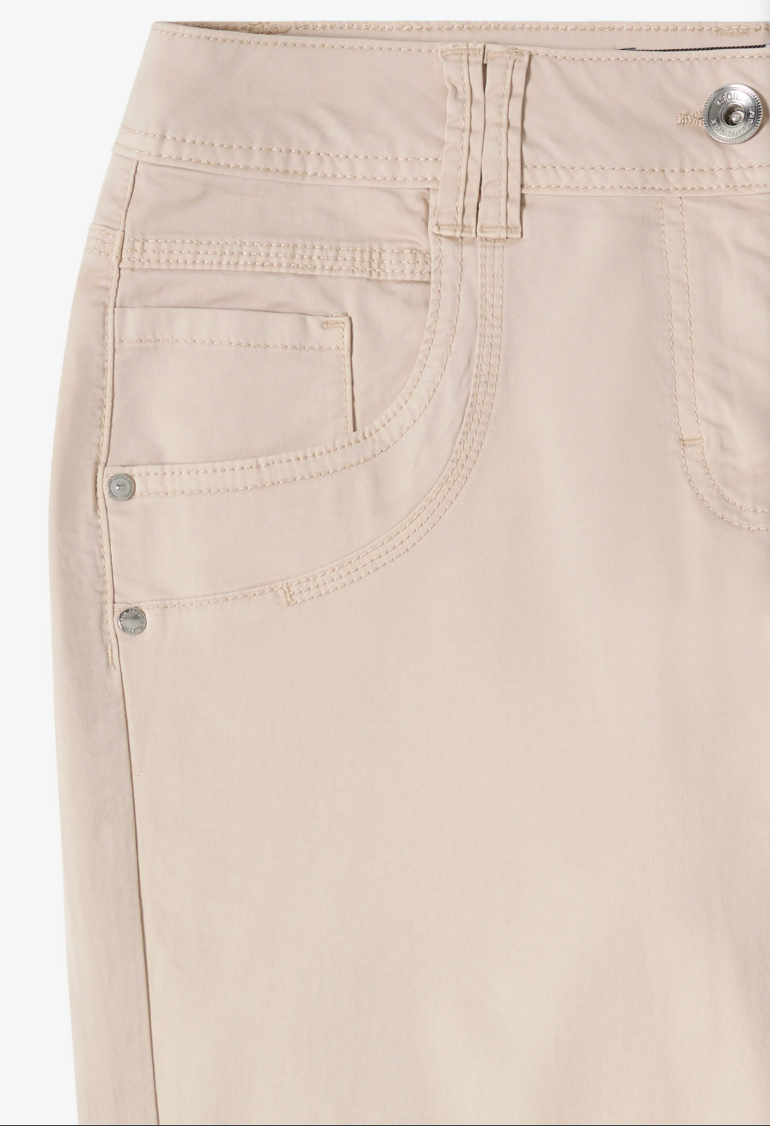 Cecil - Scarlett Bomulls Bukse - Beige - L:26