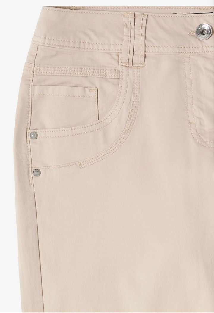 Cecil - Scarlett Bomulls Bukse - Beige - L:26