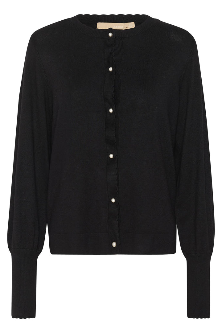 Culture - Cuannemarie Scallop Cardigan med Perler