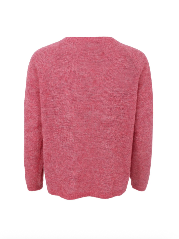 Black Colour - BCDELL LS Strikkegenser - Berry