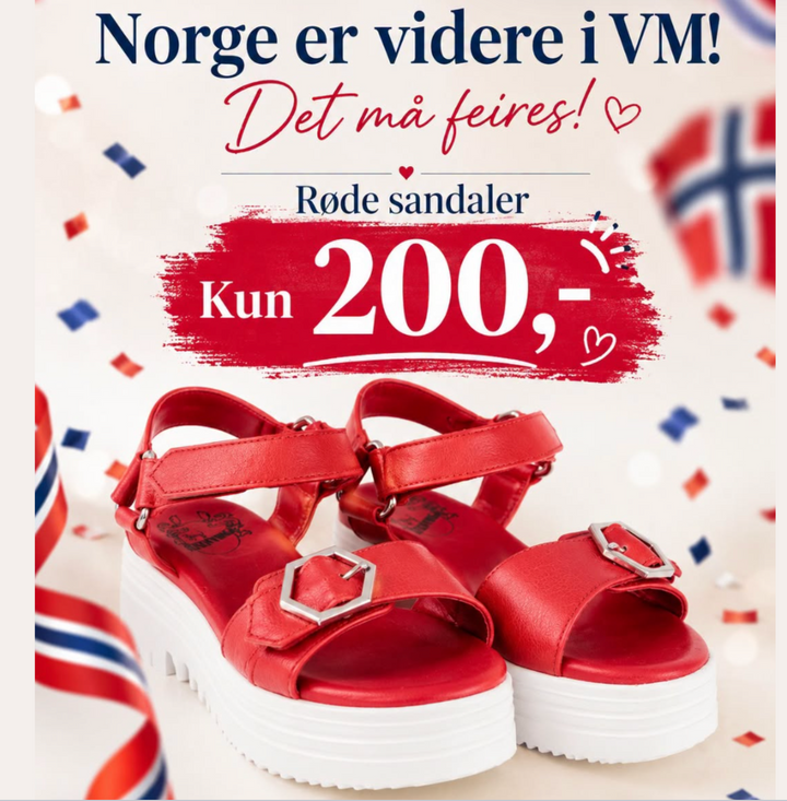 Rosenvinge - Kate Rød Platå Sandal