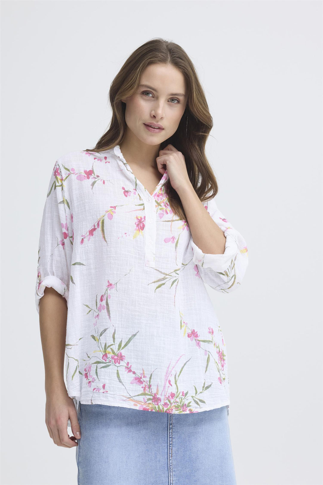 Sorbet - SBalexa Flo Bluse - Rosa
