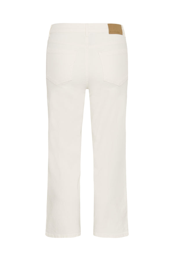 Kaffe Clothing - KAbrooke cropped HW Jeans - hvit