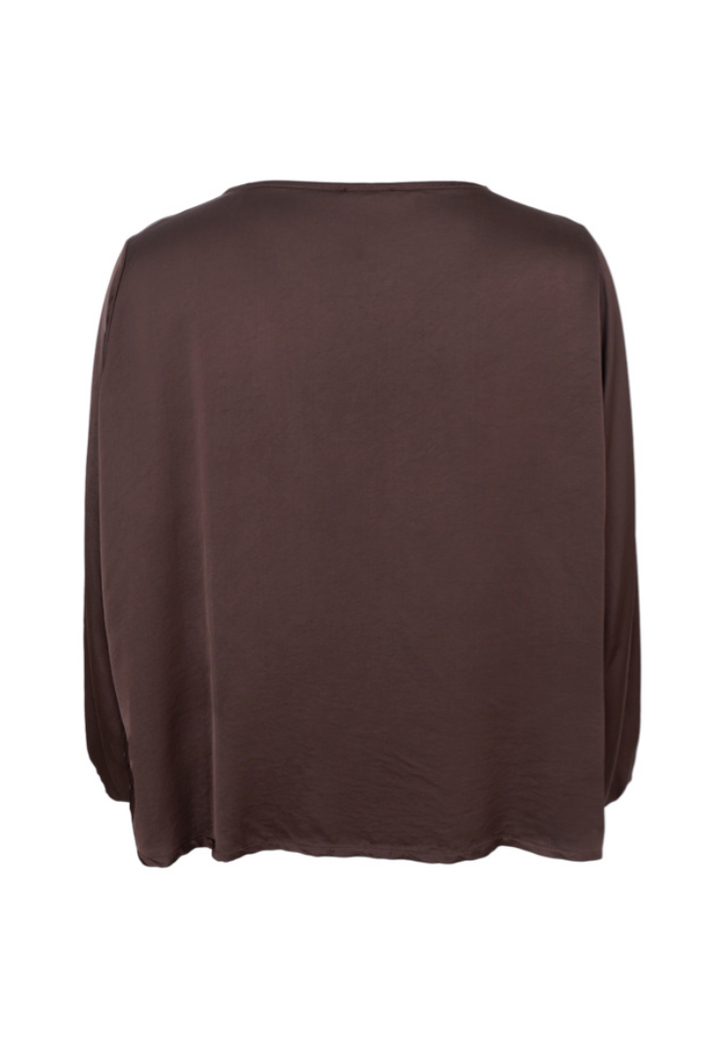 Black Colour - BCMABEL - Langarmet Bluse - Brun