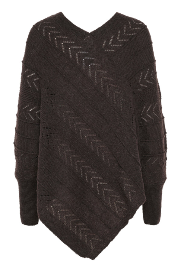 Cream - CRHoliday Strikket Poncho