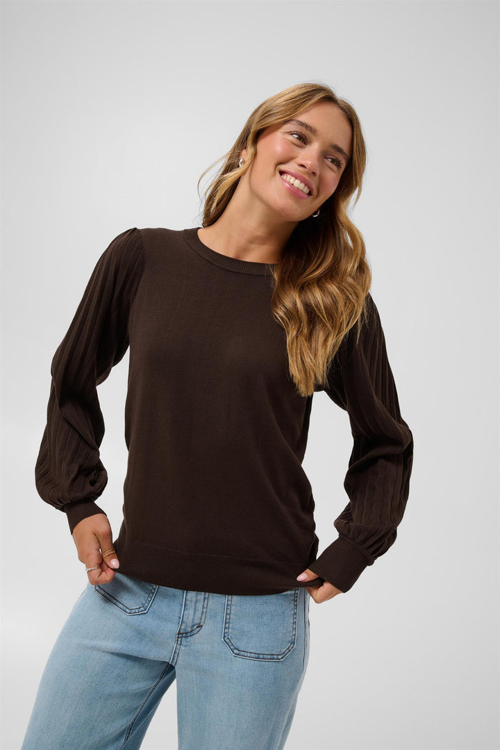 Kaffe Clothing - KAlone Genser - Brun