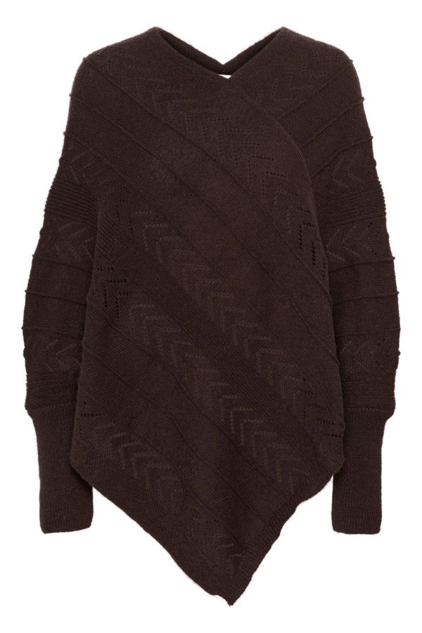 Cream - CRHoliday Strikket Poncho