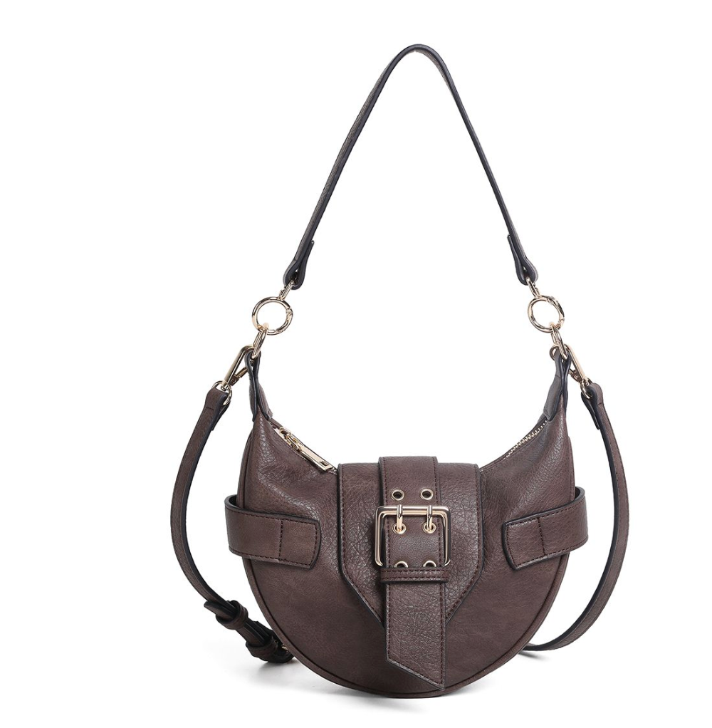 Rosenvinge - GWEN Crossbag med frontspenne - Mørk brun