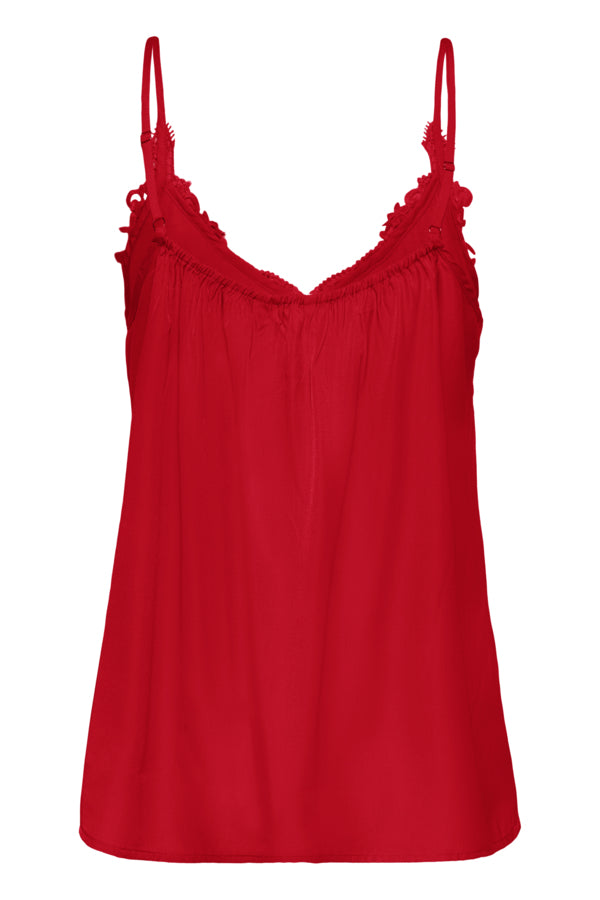 Cream - CRANNA Topp - High Risk Red