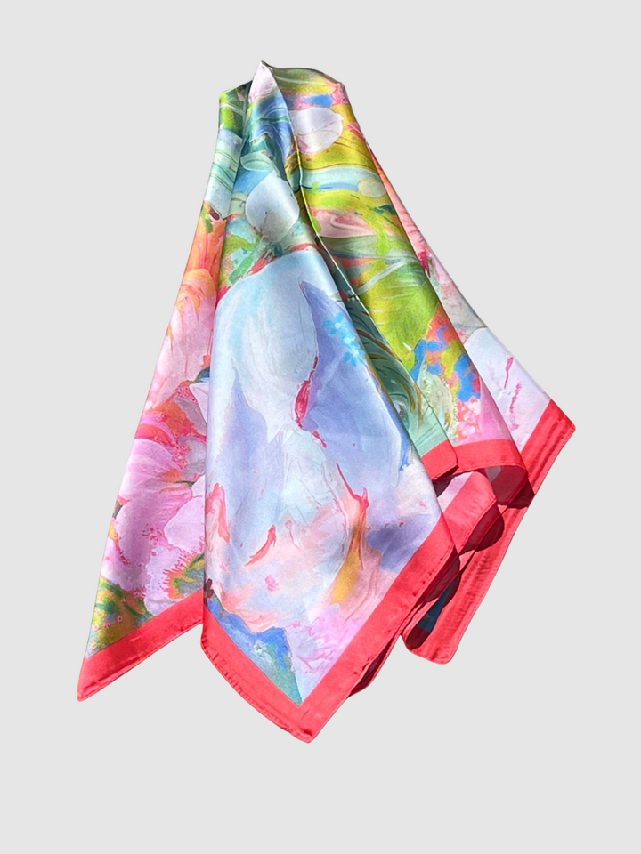 NORA Norway - Bandana skjerf  - Big Flower Red