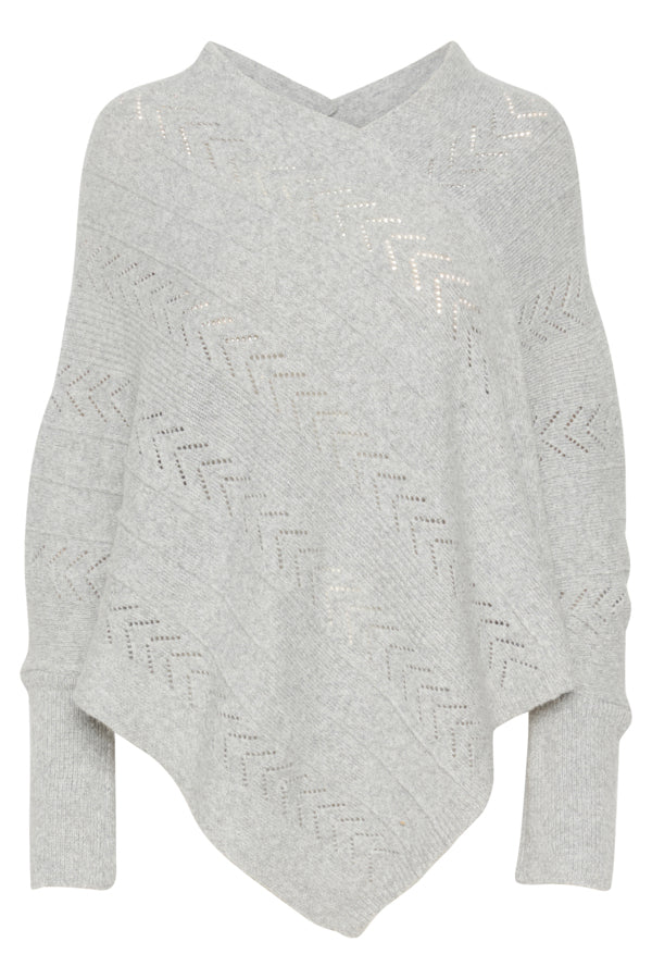 Cream - CRHoliday Strikket Poncho