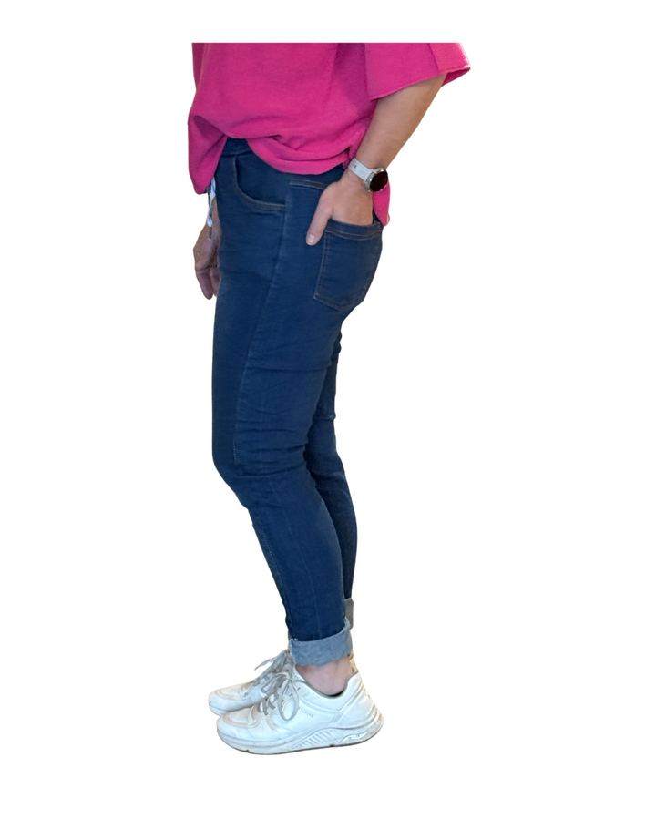 Drøbak Motehus - JAFFA Denim Bukse med Strikk i Livet