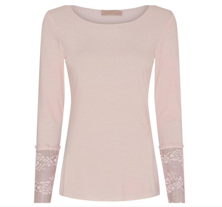 Marta Du Château - Tynn genser med blondeerm - Cipira